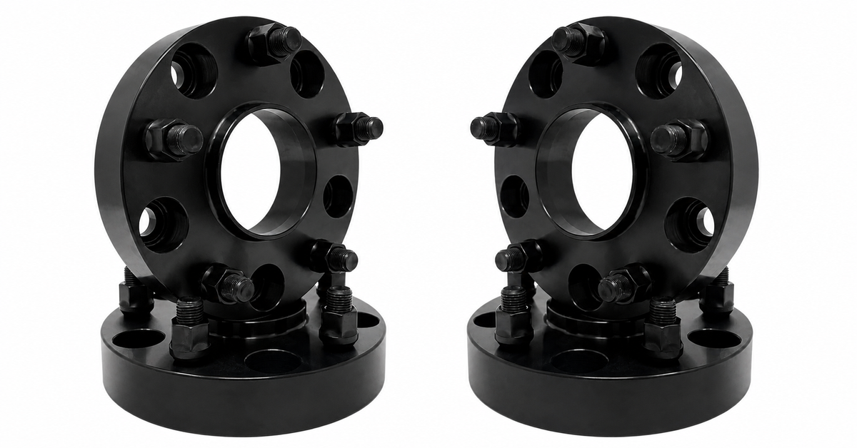 4 Jeep Wheel Spacers 5X5 | 1" Inch Or 25mm | Rubicon | Wrangler Jk 5X127 1/2"-20 71.5mm OEM Hub Centric Bore & Lip
