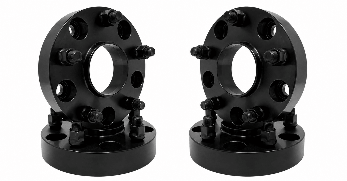 4x 5x100 to 5x4.5 Hub Centric Wheel Adapters | 2" Inch Thick (50mm) | 12x1.25 Studs & Lug Nuts | 56.1mm Center Bore & Wheel Centering Lip | Forged 6061 T-6 Aerospace Grade Hard Anodized Aluminum - SET Group USA