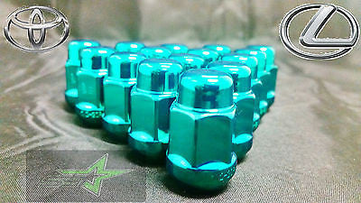 20 GREEN LUG NUTS 12X1.5 | FITS- TOYOTA, LEXUS, SCION, AFTERMARKET WHEELS LUGS - Set Group USA - 1