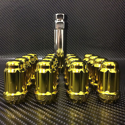 20 GOLD SPLINE TUNER RACING LUG NUTS | 12X1.5 | FITS MOST JDM HONDA ACURA | - Set Group USA - 3
