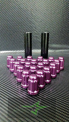 24 Purple Dodge Durango, Dakota Lug Nuts | 6 Spline Tuner | 1/2"-20 | Closed End - Set Group USA - 6