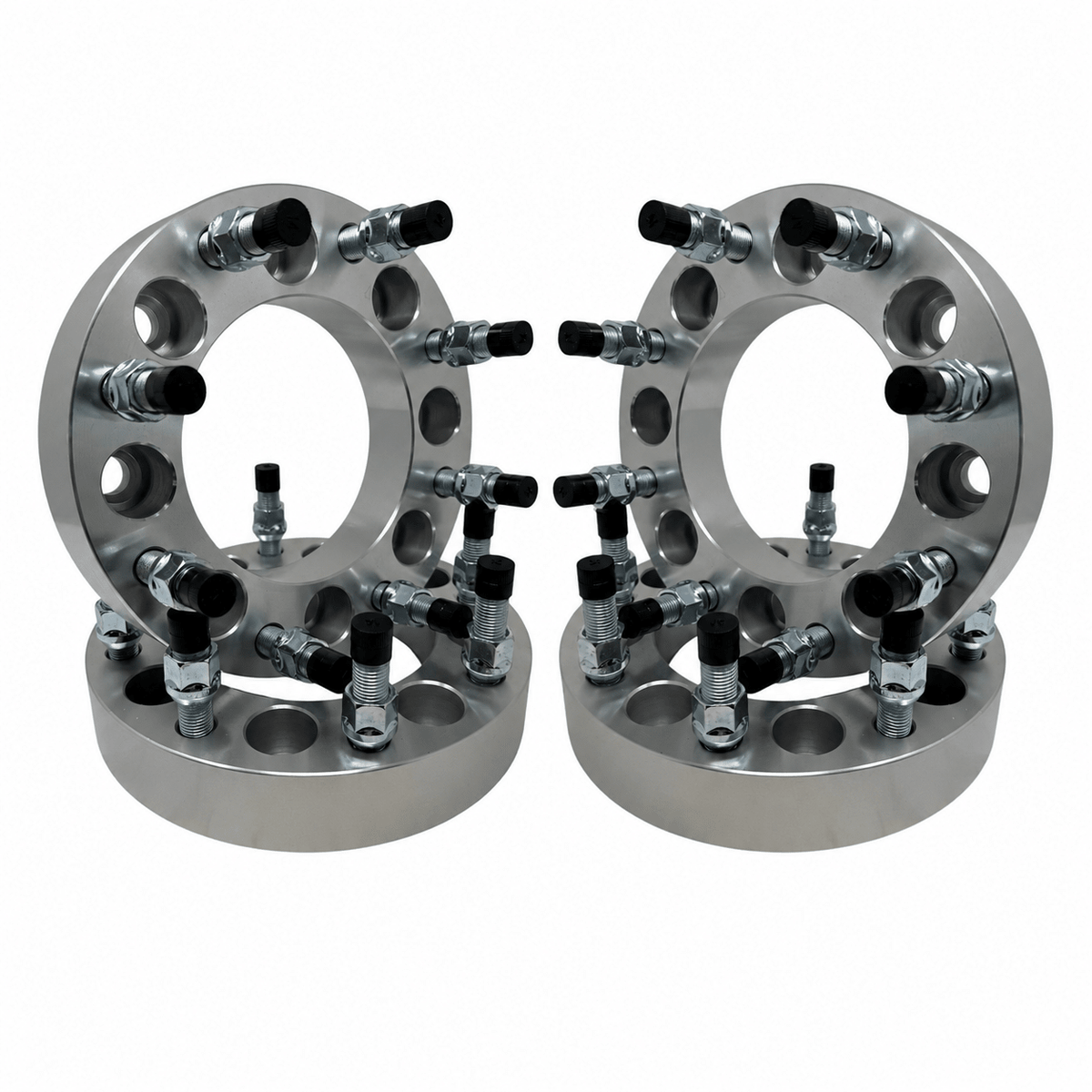 4x 8x6.5 To 8x6.5 Wheel Spacers For 1994-2010 Dodge Ram 2500, 3500 Dually | 9/16-18 Lugs and Studs | 2 Inches (50mm) | Center Bore : 126mm - SET Group USA