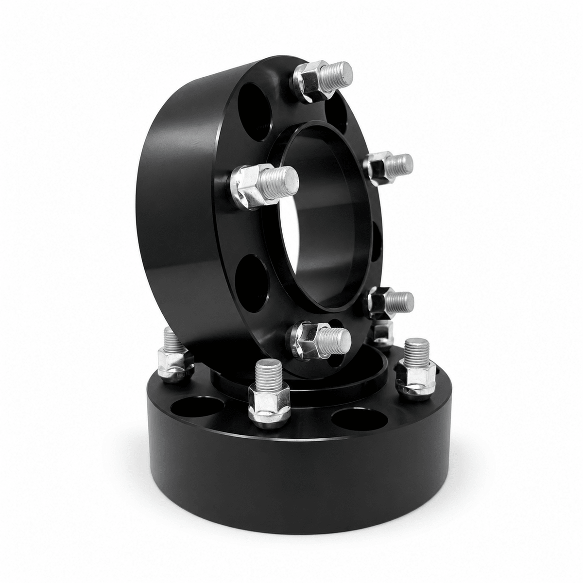 4x 5x150 Hub Centric Wheel Spacers | 2" Inch (50mm) | 14x1.5 Studs & Lug Nuts | 110mm Center Bore & Wheel Centering Lip | Forged 6061 T-6 Aerospace Grade Hard Anodized Aluminum - SET Group USA