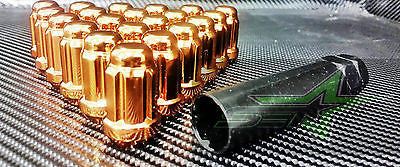 20 Orange Spline Tuner Racing Lug Nuts + 1 Key | 12X1.5 |Fits Honda Acura Toyota - Set Group USA - 5