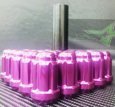 16 Purple Spline Tuner Racing Lug Nuts | 12X1.5 | Fits Most Jdm Honda Acura | - Set Group USA - 1