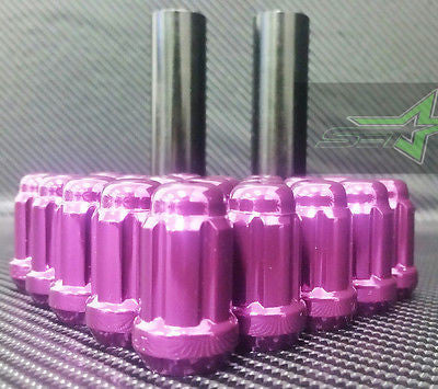 20 Purple Spline Tuner Racing Lug Nuts +2 Keys | 12X1.5 | Fit Most Honda Acura | - Set Group USA - 1