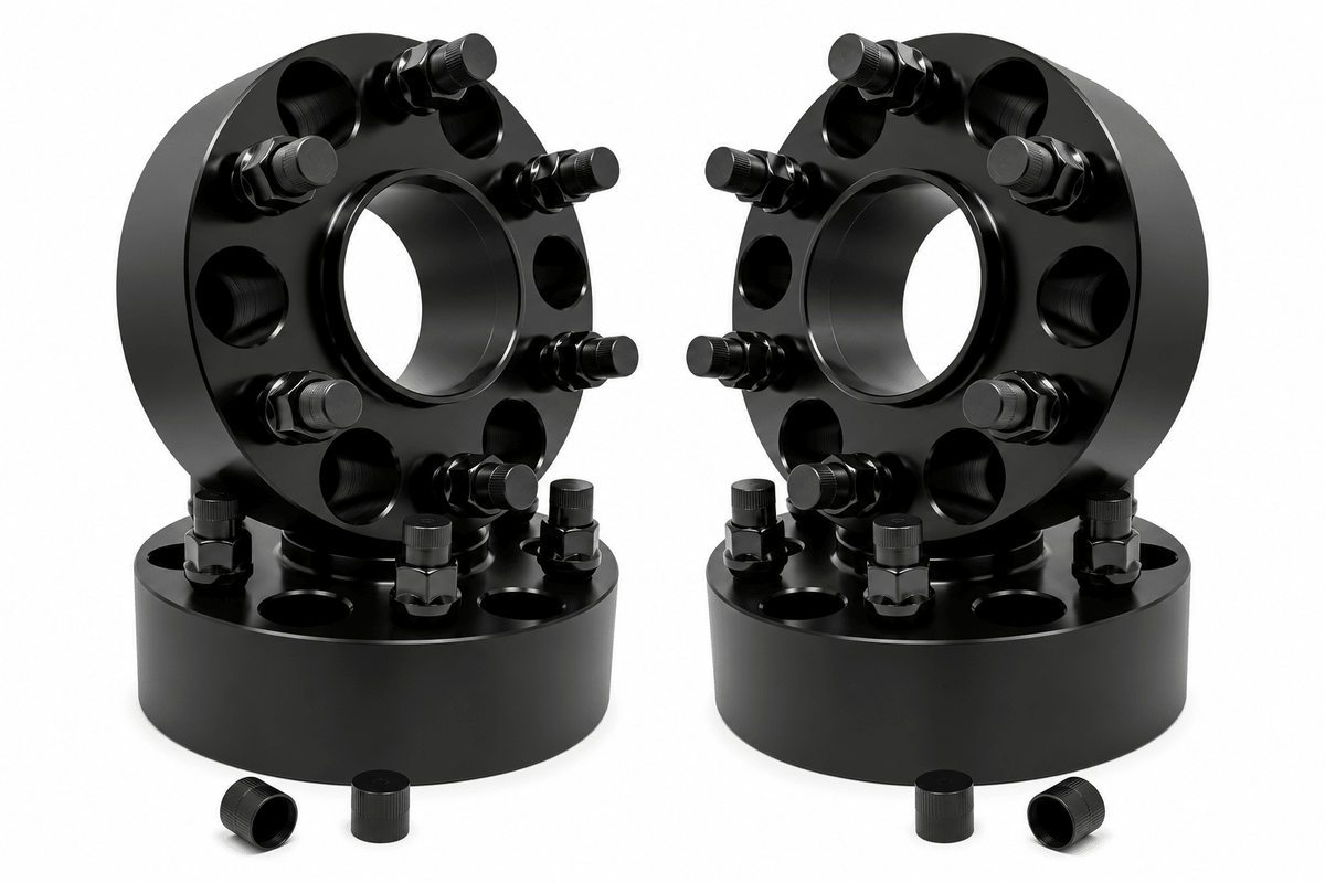 Chevy/GM Trucks Hub Centric Wheel Spacers 78.1 OEM Bore 1" Inch To 2" Inches Sold in 1, 2, Or 4 Pieces 14x1.5 Studs & Lugs, Forged 6061 T-6 Aerospace Grade Aluminum - SET Group USA