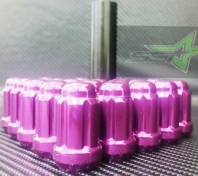 20 Purple Spline Tuner Racing Lug Nuts | 12X1.5 | Fits Most Jdm Honda Acura | - Set Group USA - 1