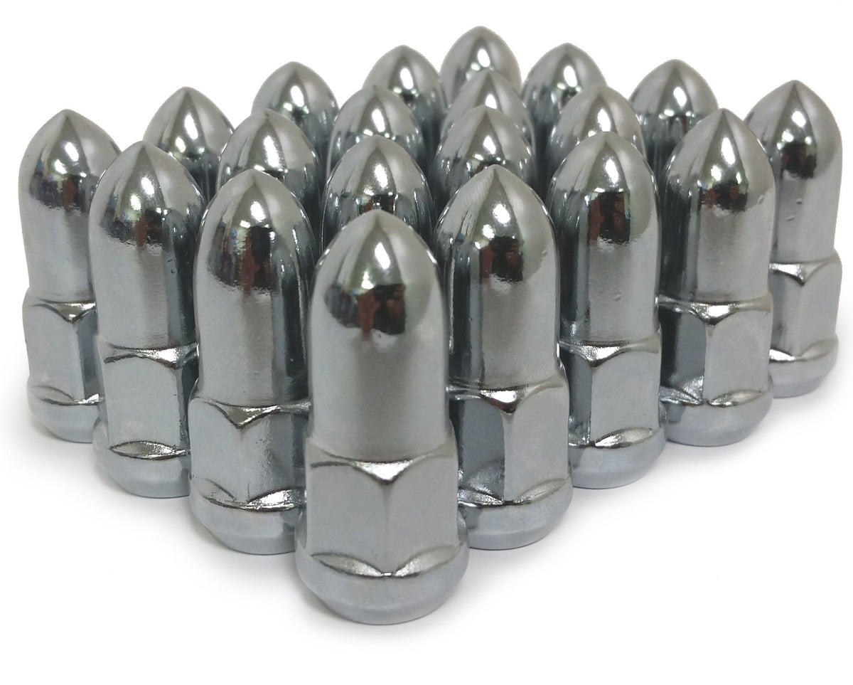 10x BULLET LUG NUTS CHROME BULGE ACORN | 7/16 Chevrolet Buick Pontiac Oldsmobile - SET Group USA