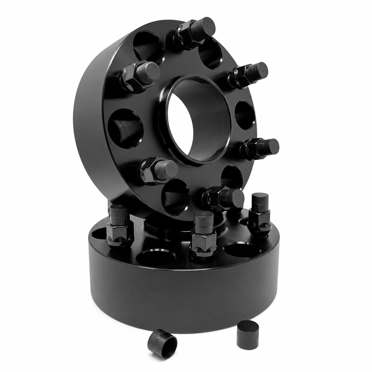 4 6x135 to 6x5.5 Hub Centric Wheel Adapters Ford To Chevy Wheels 1.5" Inch Thick (38mm) F-150, Raptor, Bronco Raptor, 14x1.5 Studs & Lug Nuts 87.1mm Center Bore To 78.1mm Wheel Centering Lip