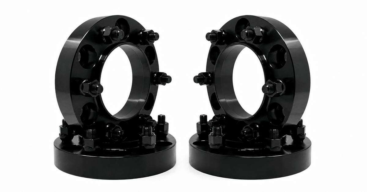 4x Toyota Truck 6x5.5 Hub Centric Wheel Spacers | 1.5" Inch (38mm) | 12x1.5 Studs & Lug Nuts | 106.1mm Center Bore & Wheel Centering Lip | Forged 6061 T-6 Aerospace Grade Hard Anodized Aluminum - SET Group USA