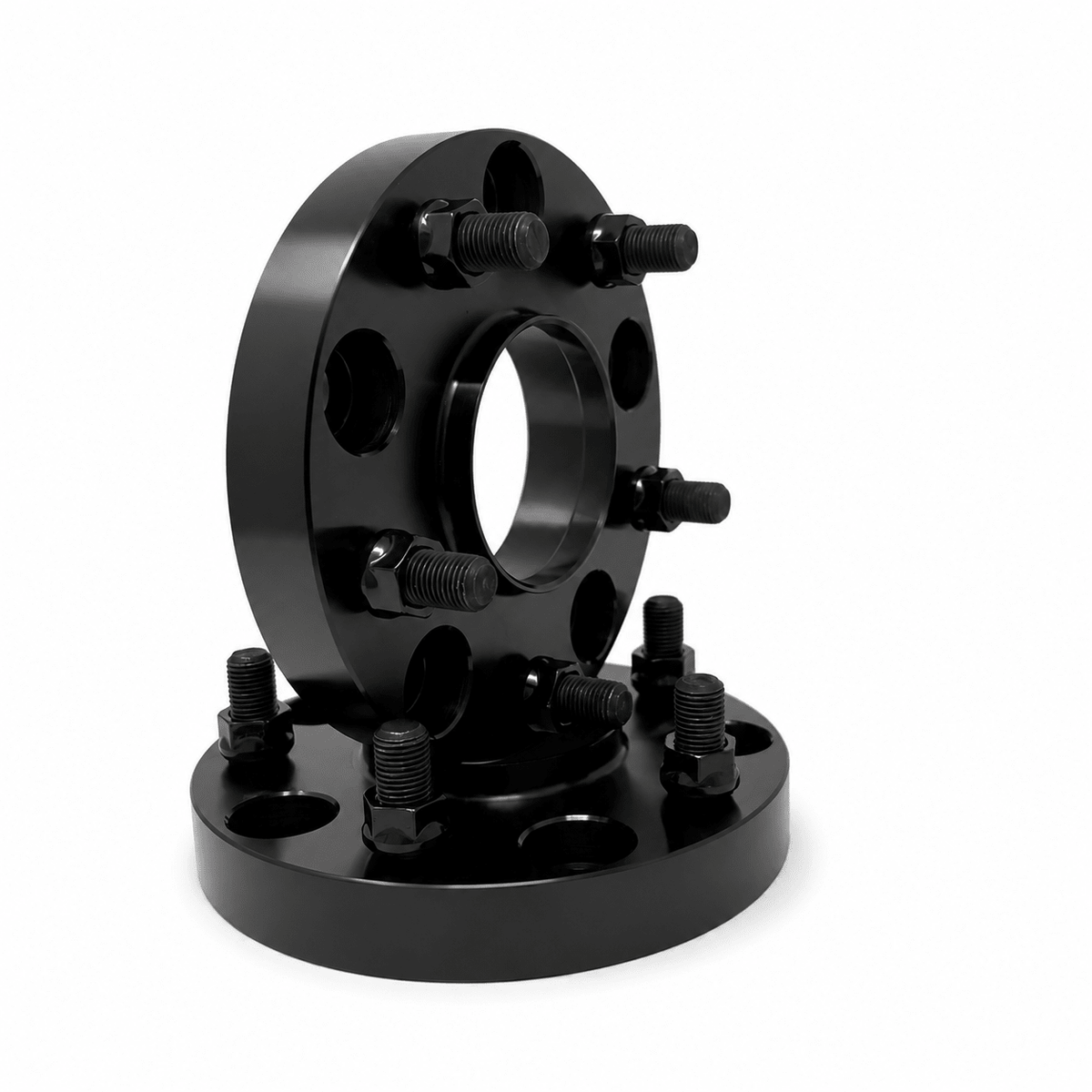 2x 5x5 Hub Centric Wheel Spacers | 1.5" Inch (38mm) | 1/2-20 Studs & Lug Nuts | 71.5mm Center Bore & Wheel Centering Lip | Forged 6061 T-6 Aerospace Grade Hard Anodized Aluminum - SET Group USA
