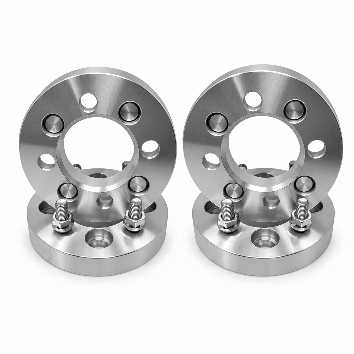 4x 4x4.5 Wheel Spacers | 1.5" Inch (38mm) | 12x1.5 Studs & Lug Nuts | 71mm Center Bore | Forged 6061 T-6 Aerospace Grade Hard Anodized Aluminum - SET Group USA