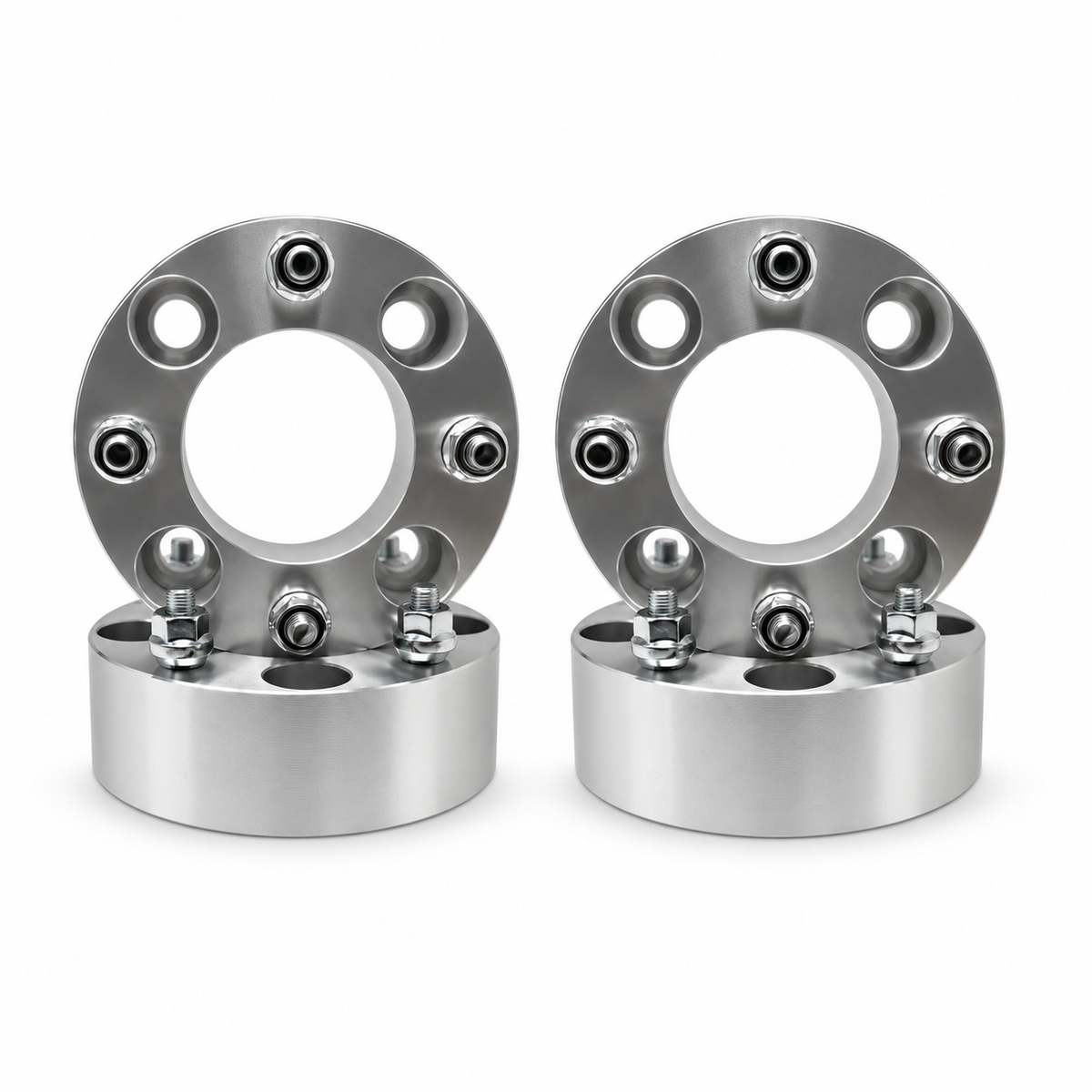 4x 4x110 Wheel Spacers | 2" Inch (50mm) | 12x1.25 Studs & Lug Nuts | 68mm Center Bore | Forged 6061 T-6 Aerospace Grade Hard Anodized Aluminum
