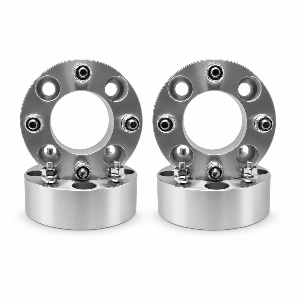 4x 4x110 Wheel Spacers | 2" Inch (50mm) | 12x1.25 Studs & Lug Nuts | 68mm Center Bore | Forged 6061 T-6 Aerospace Grade Hard Anodized Aluminum - SET Group USA