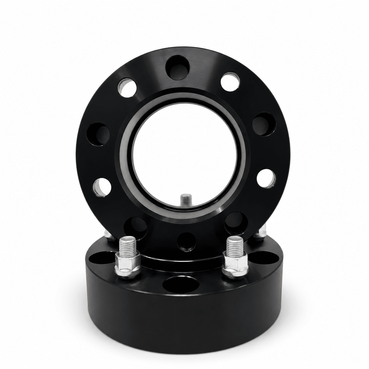 2x 5x150 Hub Centric Wheel Spacers | 1.5" Inch (38mm) | 14x1.5 Studs & Lug Nuts | 110mm Center Bore & Wheel Centering Lip | Forged 6061 T-6 Aerospace Grade Hard Anodized Aluminum - SET Group USA
