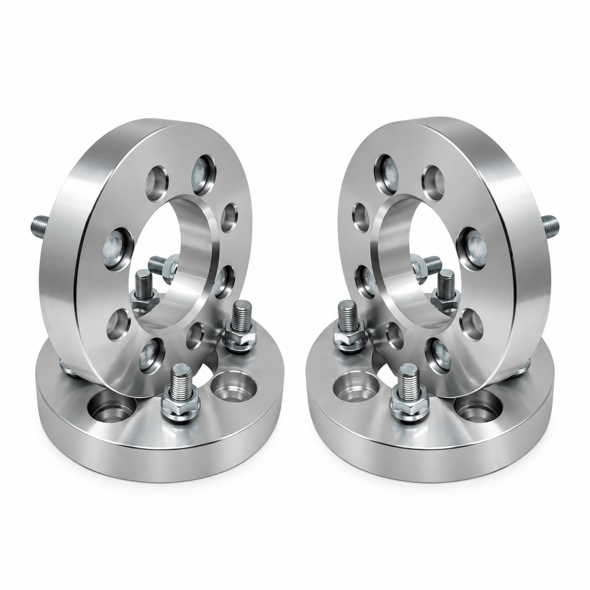 4x 4x4.5 Wheel Spacers | 1.5" Inch (38mm) | 12x1.5 Studs & Lug Nuts | 71mm Center Bore | Forged 6061 T-6 Aerospace Grade Hard Anodized Aluminum - SET Group USA