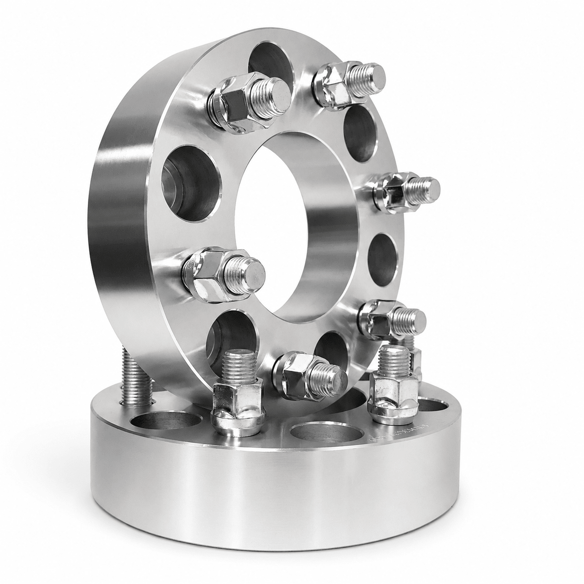 4x 6x4.5 Wheel Spacers | 1.5" Inch (38mm) | 12x1.25 Studs & Lug Nuts | 66.1mm Center Bore | Forged 6061 T-6 Aerospace Grade Hard Anodized Aluminum - SET Group USA