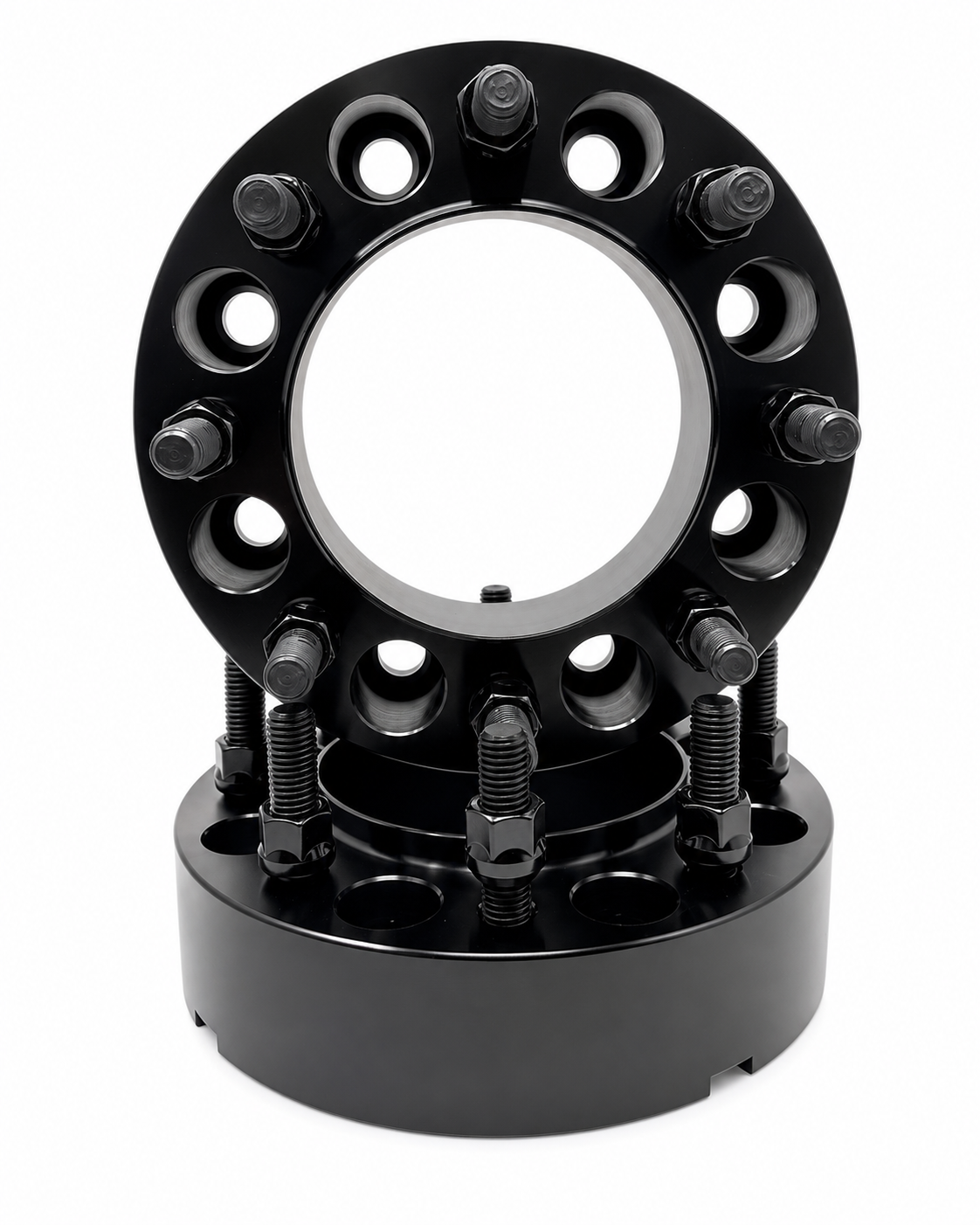 8x170 Hub Centric Wheel Spacers | 2" Inch (50mm) | 2 Piece Set | 14x1.5 Studs & Lug Nuts | 125mm Center Bore & Wheel Centering Lip | Forged 6061 T-6 Aerospace Grade Hard Anodized Aluminum
