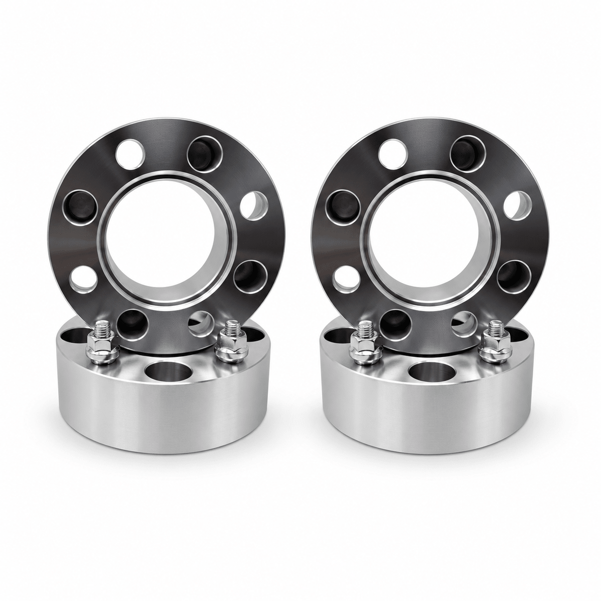 4x 4x110 Wheel Spacers | 2" Inch (50mm) | 12x1.25 Studs & Lug Nuts | 68mm Center Bore | Forged 6061 T-6 Aerospace Grade Hard Anodized Aluminum - SET Group USA