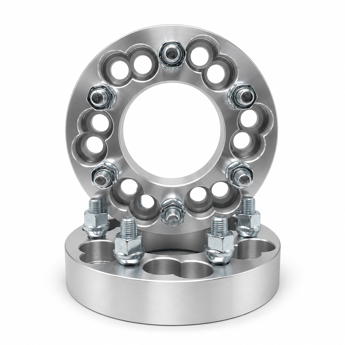 4x 6x5.5 Or 6x5 to 6x5.5 Wheel Adapters | 1.25" Inch Thick (32mm) | 12x1.5 Studs & Lug Nuts | 87.1mm Center Bore | Forged 6061 T-6 Aerospace Grade Hard Anodized Aluminum - SET Group USA