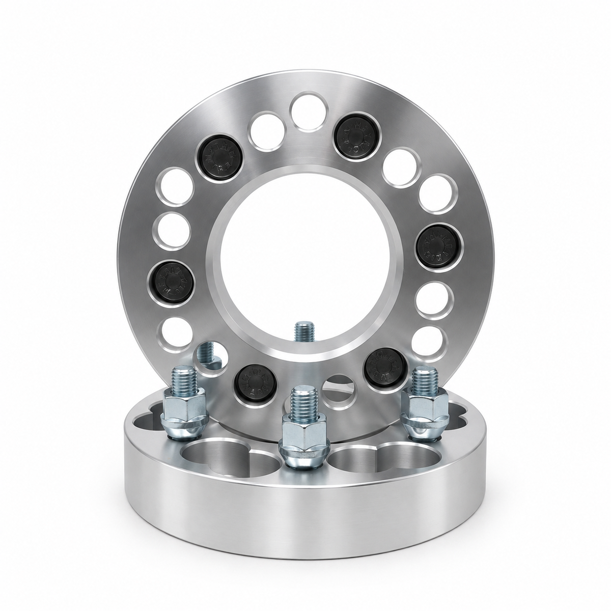 2x 6x135 Or 6x5.5 to 6x135 Wheel Adapters | 1.25" Inch Thick (32mm) | 14x1.5 Studs & Lug Nuts | 108mm Center Bore | Forged 6061 T-6 Aerospace Grade Hard Anodized Aluminum