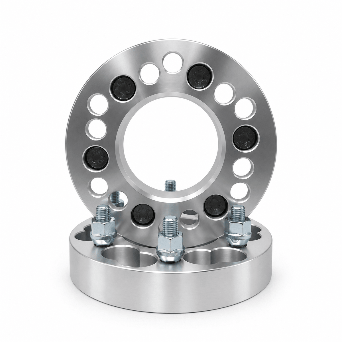 4x 6x5.5 Or 6x5 to 6x5.5 Wheel Adapters | 1.25" Inch Thick (32mm) | 12x1.5 Studs & Lug Nuts | 87.1mm Center Bore | Forged 6061 T-6 Aerospace Grade Hard Anodized Aluminum - SET Group USA