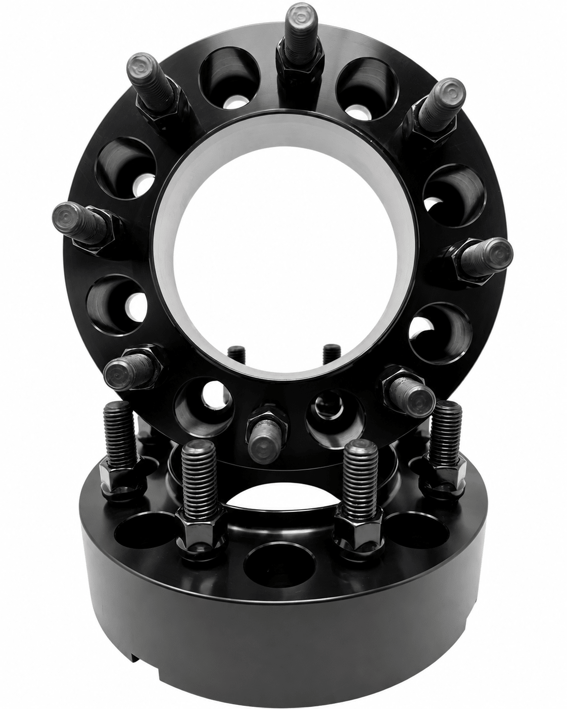 4x 8x170 Hub Centric Wheel Spacers | 2.5" Inch (63mm) | 14x1.5 Studs & Lug Nuts | 125mm Center Bore & Wheel Centering Lip | Forged 6061 T-6 Aerospace Grade Hard Anodized Aluminum - SET Group USA