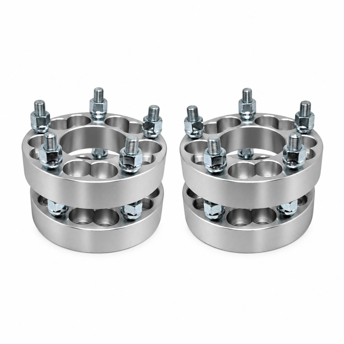 4x 5x4.75 Or 5x5 to 5x5 Wheel Adapters | 1.5" Inch Thick (38mm) | 1/2-20 Studs & Lug Nuts | 78.1mm Center Bore | Forged 6061 T-6 Aerospace Grade Hard Anodized Aluminum