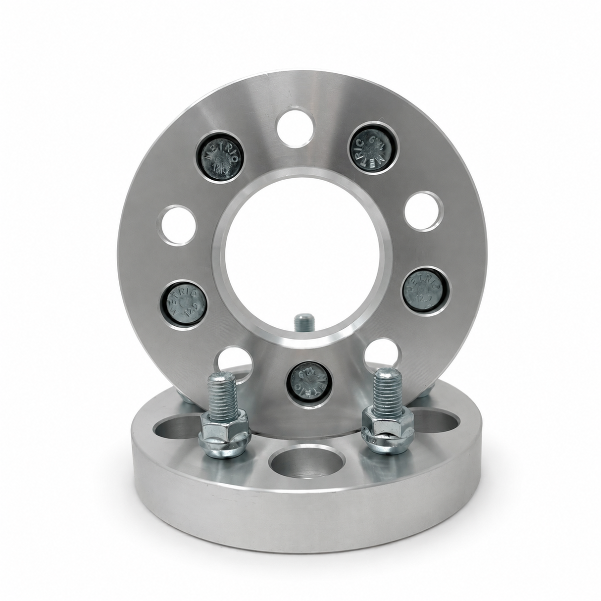 2 Wheel Adapters 5X4.75 To 5X4.5 | 1 Inch Thick | 12X1.5 Studs, 5X120 To 5X114.3