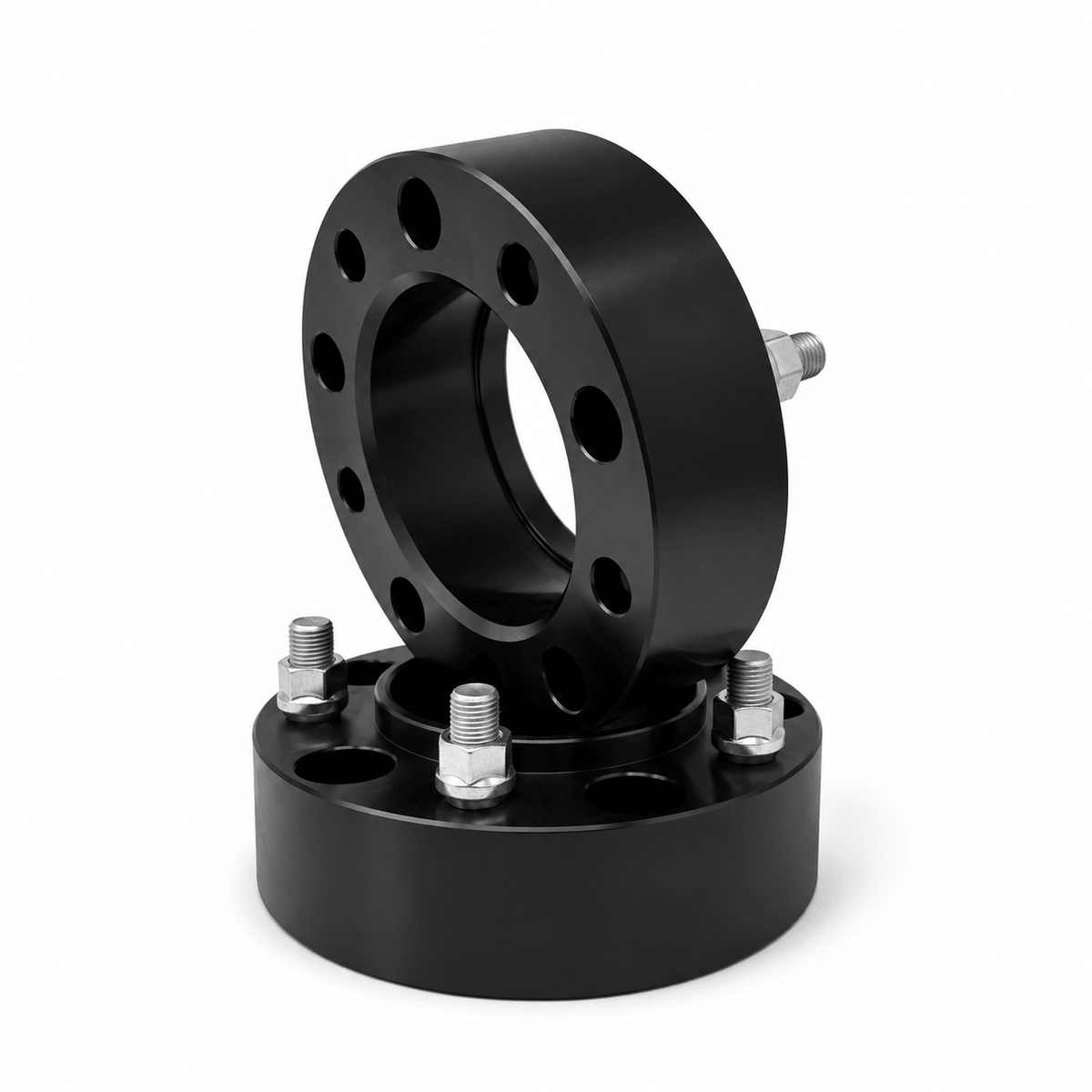 4x 5x150 Hub Centric Wheel Spacers | 1.5" Inch (38mm) | 14x1.5 Studs & Lug Nuts | 110mm Center Bore & Wheel Centering Lip | Forged 6061 T-6 Aerospace Grade Hard Anodized Aluminum - SET Group USA