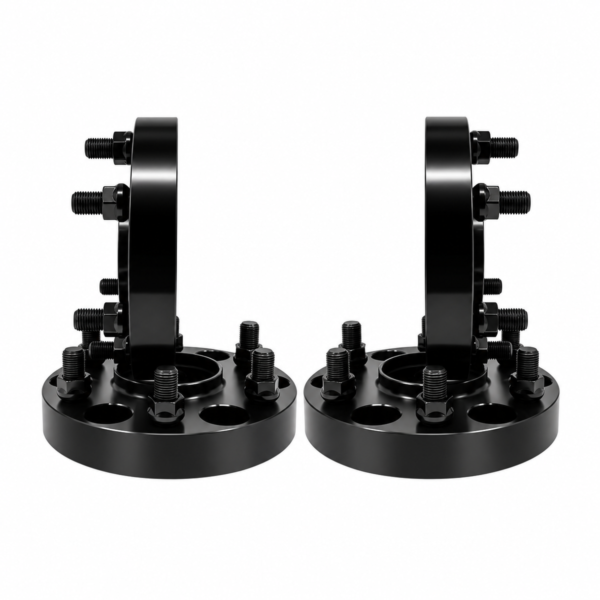 4x Chevy 6x5.5 Hub Centric Wheel Spacers | 1.25" Inch (32mm) | 14x1.5 Studs & Lug Nuts | 78.1mm Center Bore & Wheel Centering Lip | Forged 6061 T-6 Aerospace Grade Hard Anodized Aluminum