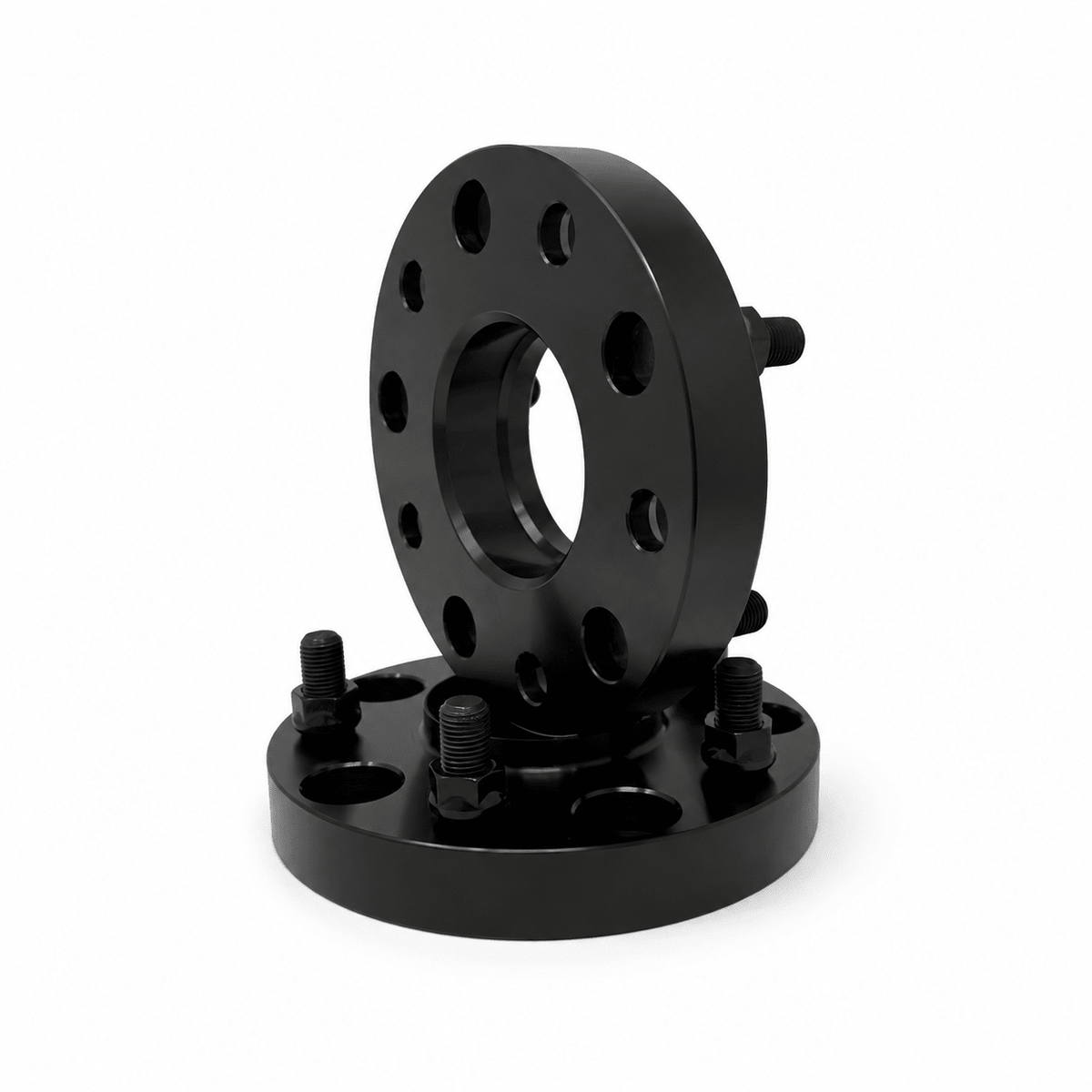 2x 5x4.5 Hub Centric Wheel Spacers | 1.25" Inch (32mm) | 14x1.5 Studs & Lug Nuts | 70.5mm Center Bore & Wheel Centering Lip | Forged 6061 T-6 Aerospace Grade Hard Anodized Aluminum - SET Group USA