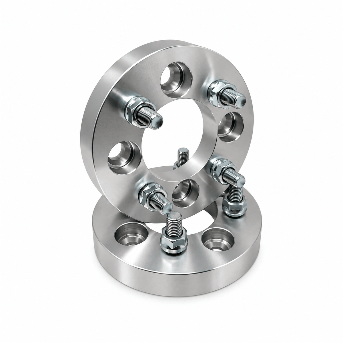 4x 4x4.5 Wheel Spacers | 1.5" Inch (38mm) | 12x1.5 Studs & Lug Nuts | 71mm Center Bore | Forged 6061 T-6 Aerospace Grade Hard Anodized Aluminum - SET Group USA