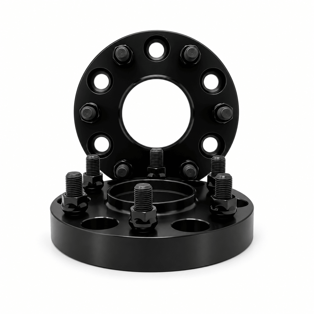 4x 6x4.5 Nissan Frontier Xterra Pathfinder 2005 & Newer Hub Centric Wheel Spacers | 1.25" Inch (32mm) | 12x1.25 Studs & Lug Nuts | 66.1mm Center Bore & Wheel Centering Lip | Forged 6061 T-6 Aerospace Grade Hard Anodized Aluminum - SET Group USA