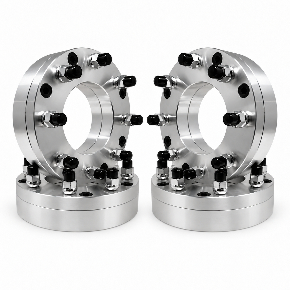 6x5.5 to 8x6.5 use 8 lug wheels on 6 lug trucks 2 inches thick solid forged billet aluminum use 8 lug rims on chevy trucks, gmc trucks, toyota trucks, nissan trucks, any 6 lug 5.5 truck can use 8x6.5 rims