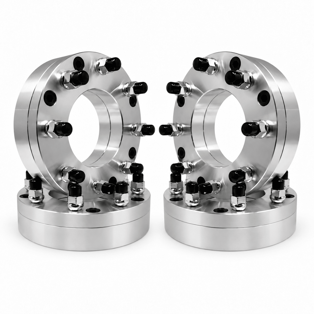 6x5.5 to 8x6.5 use 8 lug wheels on 6 lug trucks 2 inches thick solid forged billet aluminum use 8 lug rims on chevy trucks, gmc trucks, toyota trucks, nissan trucks, any 6 lug 5.5 truck can use 8x6.5 rims