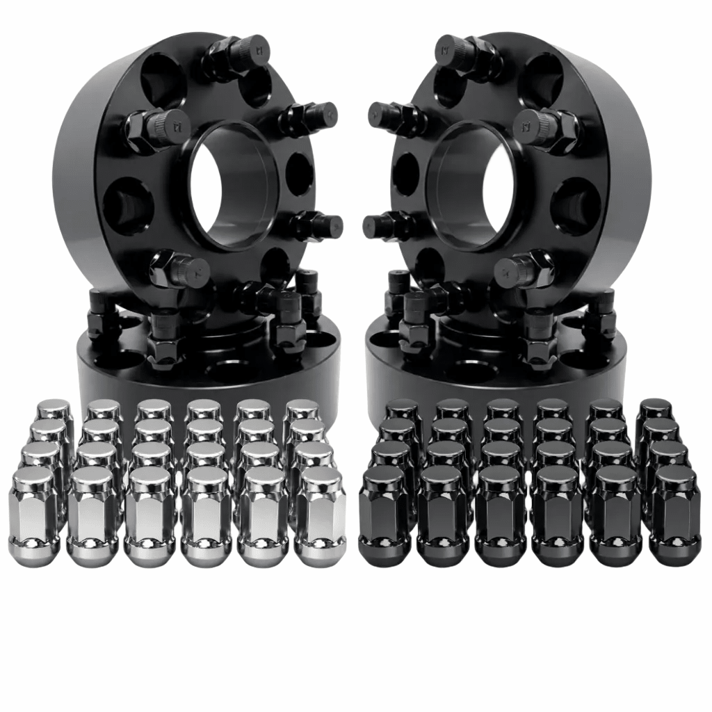 6x135 Wheel Spacers Hub Centric for Ford F-150 Raptor Expedition, Lincoln Navigator 2015-2027, 1" - 2", 87.1mm Bore, 14x1.5 Studs + 20x Free Black Or Chrome Oem Style Lug Nuts - SET Group USA