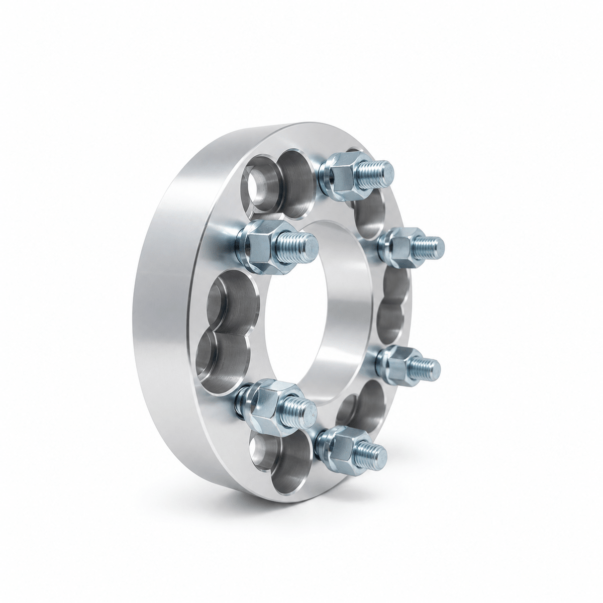 4x 6x5.5 Or 6x5 to 6x5.5 Wheel Adapters | 1.25" Inch Thick (32mm) | 12x1.5 Studs & Lug Nuts | 87.1mm Center Bore | Forged 6061 T-6 Aerospace Grade Hard Anodized Aluminum - SET Group USA