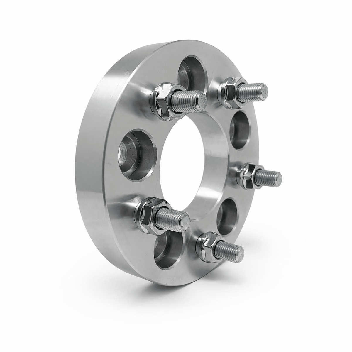 2x 5x5 Universal Fit 5x5 Or 5x127 Vehicles Wheel Spacers | 1.5" Inch (38mm) | 1/2-20 Studs & Lug Nuts | 78.1mm Center Bore | Forged 6061 T-6 Aerospace Grade Hard Anodized Aluminum - SET Group USA