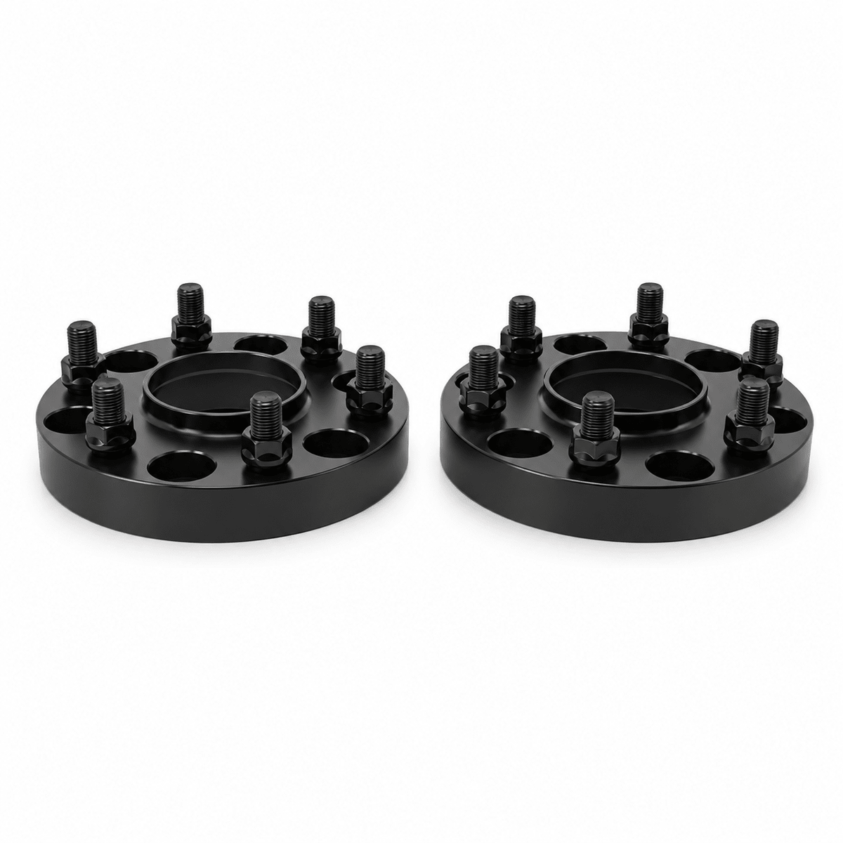 4x 6x4.5 Nissan Frontier Xterra Pathfinder 2005 & Newer Hub Centric Wheel Spacers | 1.25" Inch (32mm) | 12x1.25 Studs & Lug Nuts | 66.1mm Center Bore & Wheel Centering Lip | Forged 6061 T-6 Aerospace Grade Hard Anodized Aluminum - SET Group USA
