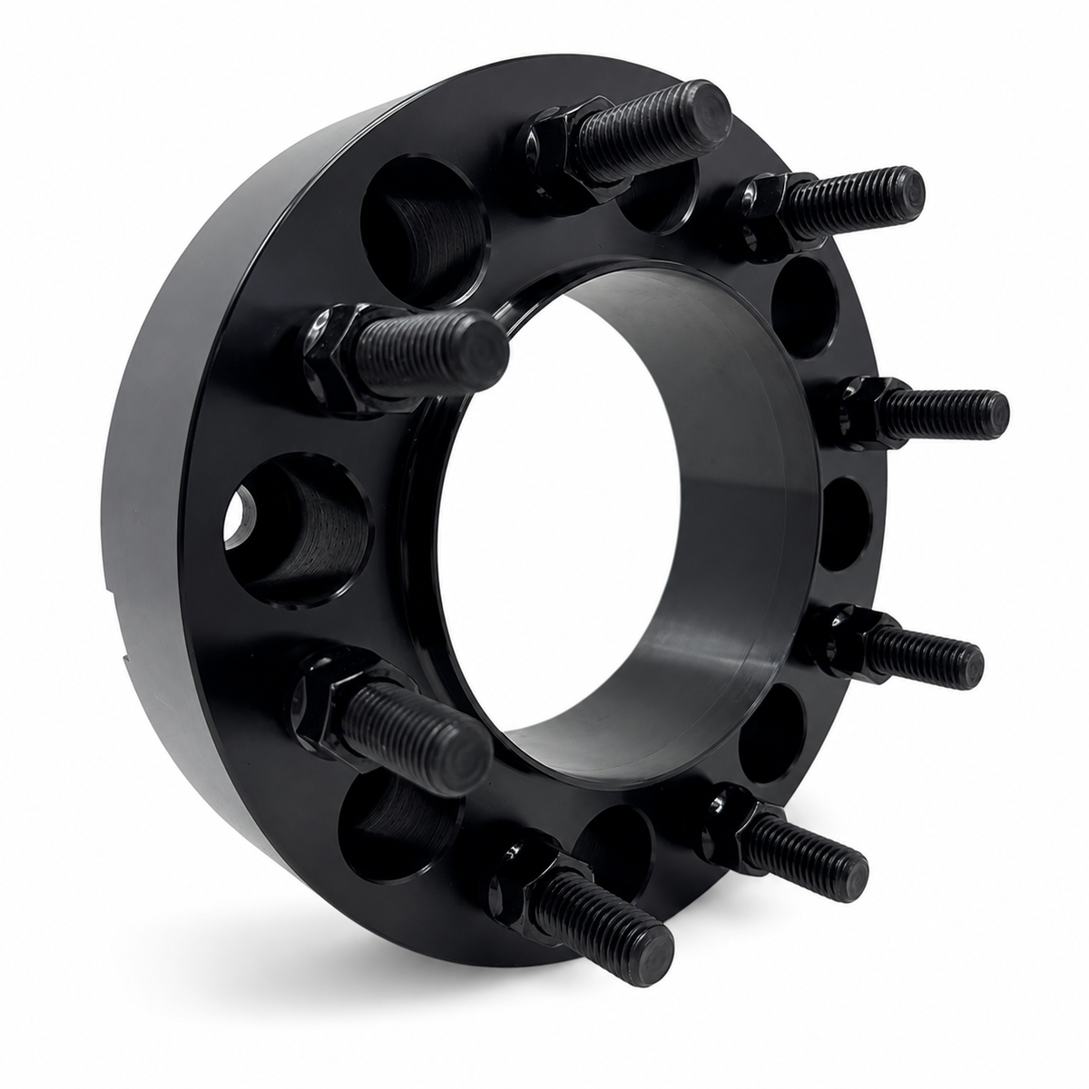 8x180 Hub Centric Wheel Spacers | 2" Inch (50mm) | 2 Piece Set | 14x1.5 Studs & Lug Nuts | 125mm Center Bore & Wheel Centering Lip | Forged 6061 T-6 Aerospace Grade Hard Anodized Aluminum