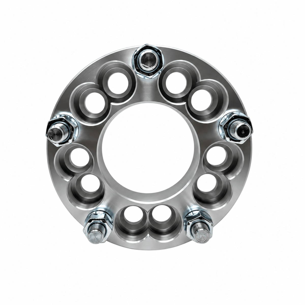 4x 5x5 Or 5x5.5 to 5x5.5 Wheel Adapters | 1.5" Inch Thick (38mm) | Dual Drilled Universal Fit 5x5 Or 5x5.5 Vehicles | 12x1.5 Studs & Lug Nuts | 87.1mm Center Bore | Forged 6061 T-6 Aerospace Grade Hard Anodized Aluminum - SET Group USA