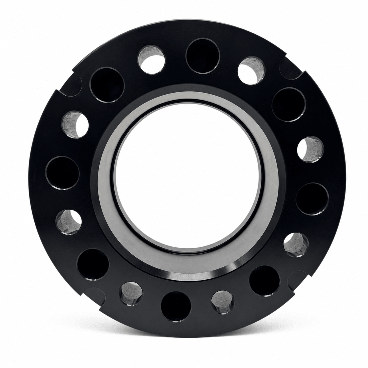 4x Hub & Wheel Centric Spacers 8x170 Ford F-250 F-350 Super Duty & Excursion 1999–2002 Non-Dually, 2" (50mm), M14x2.0 Studs & Nuts, 124.9mm Bore & Lip, Forged 6061-T6 Anodized Aluminum, 32x Free Black or Chrome Spline Spike Lug Nuts - SET Group USA