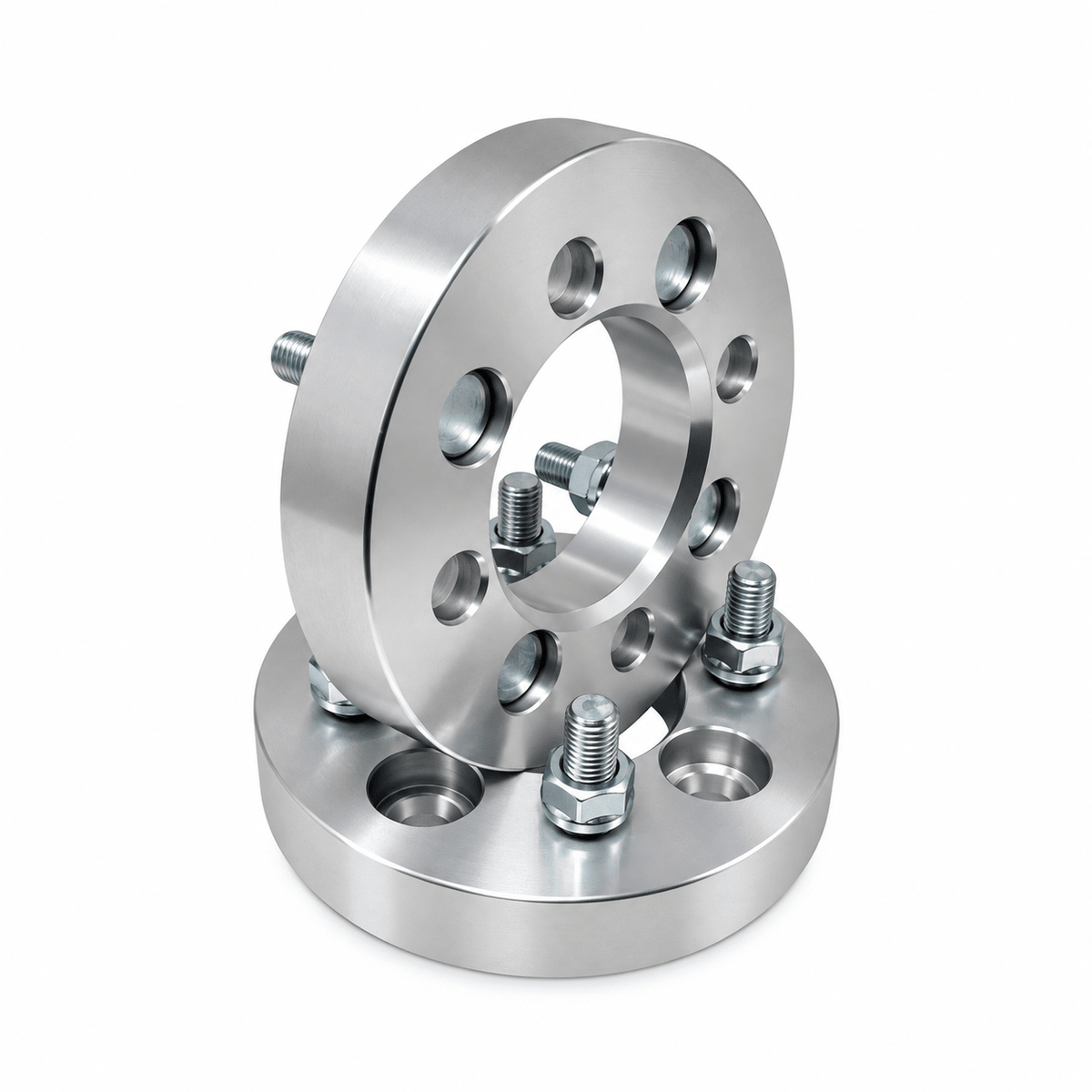 4x 4x4.5 Wheel Spacers | 1.5" Inch (38mm) | 12x1.5 Studs & Lug Nuts | 71mm Center Bore | Forged 6061 T-6 Aerospace Grade Hard Anodized Aluminum - SET Group USA