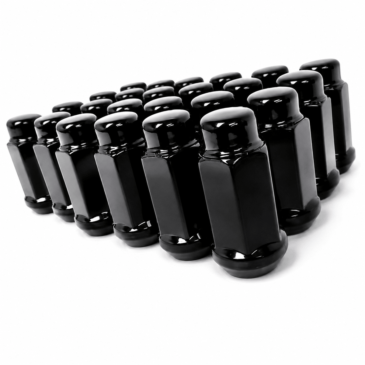24x Black Truck Lug Nuts | 14X2.0 | Ford F-150. Navigator, Expedition 1.88'' Tall - SET Group USA