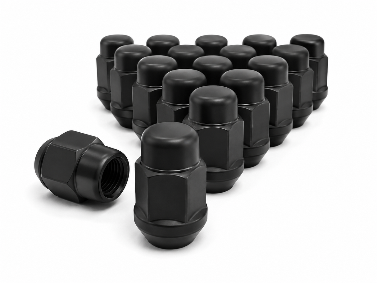 20 Matte Black Lug Nuts 12X1.5 | Toyota, Lexus, Scion, Aftermarket Wheels Lugs