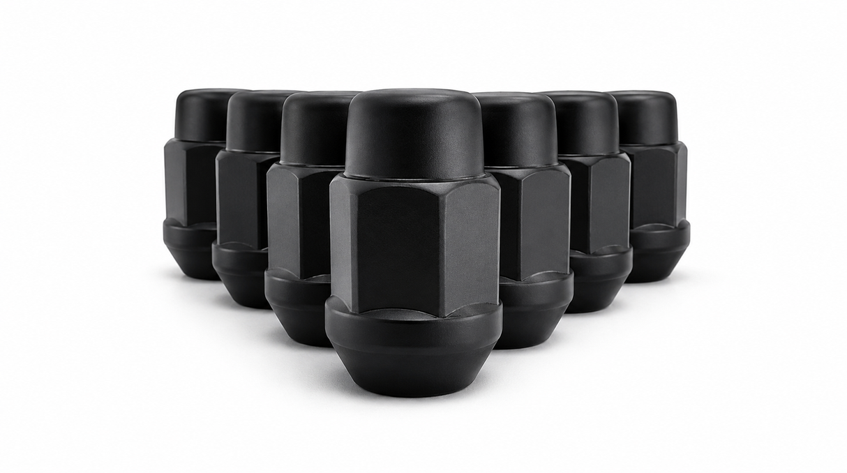 20 Matte Black Lug Nuts 12X1.5 | Toyota, Lexus, Scion, Aftermarket Wheels Lugs