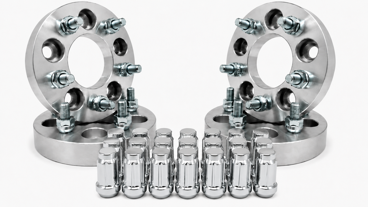5X100 To 5X114.3 Conversion Kit Fr-S Brz Wrx 25mm | +20 Open End Spline Lug Nuts