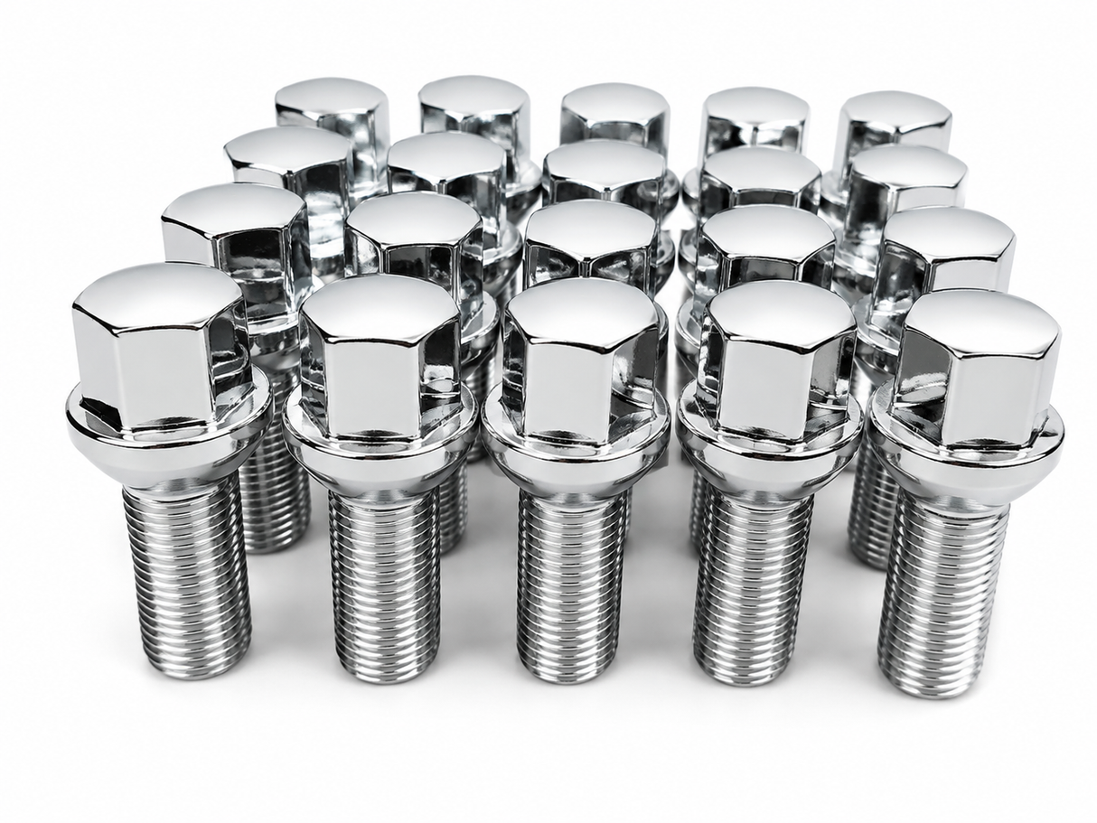 20 PORSCHE 911 996 997 986 987 BOXSTER CHROME STEEL LUG NUTS BOLTS